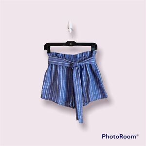 LOVE TREE Paper Bag Waist Shorts